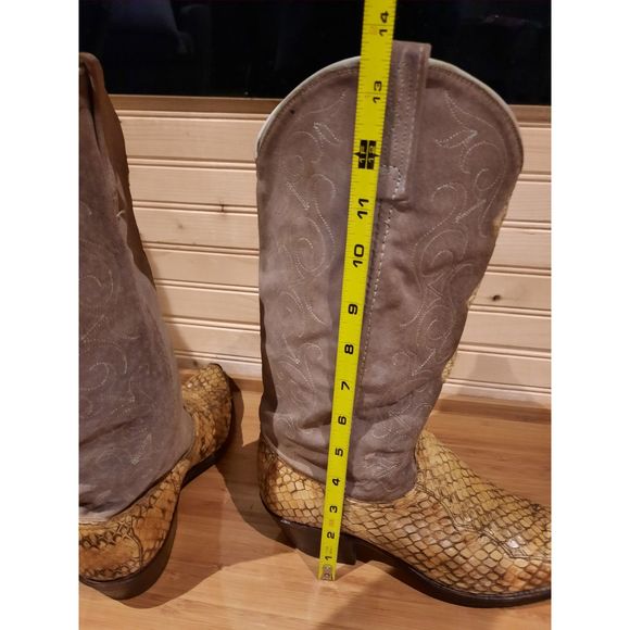 Rare Vintage Dan Post Womens Western Python Snakeskin Boots Sz 7.5M - Picture 15 of 16